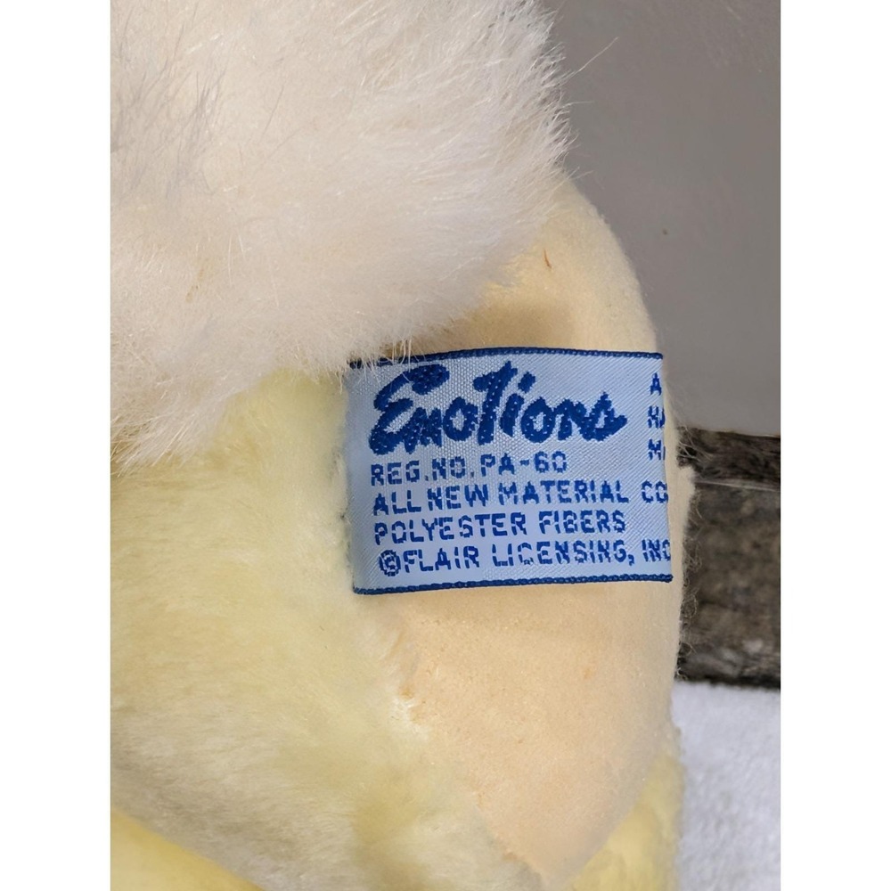 Vintage 1984 Mattel Emotions Yellow Bunny Rabbit Rubber Face Jelly Beans Plush - Picture 11 of 14